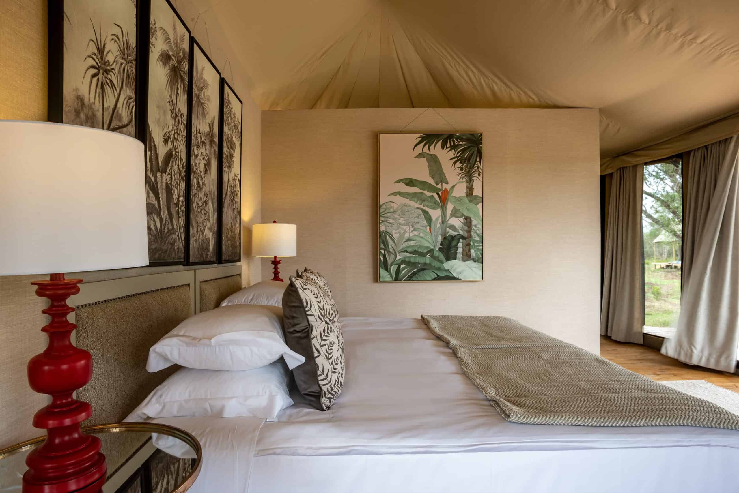 river camp ensuite luxury tent bed