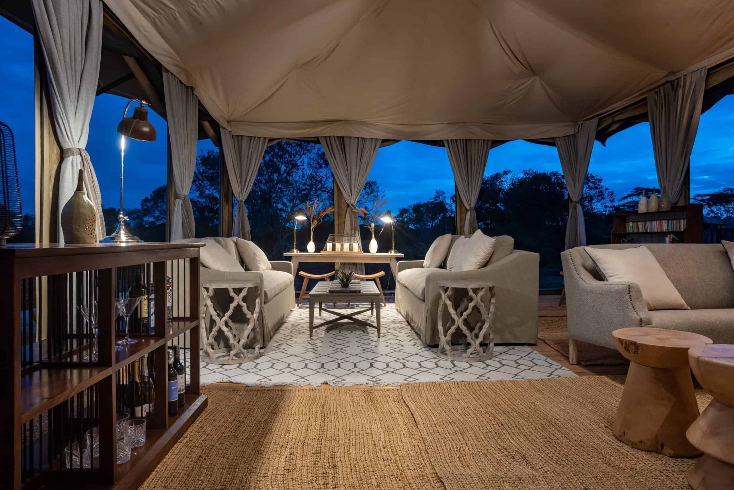 river camp ensuite luxury tent